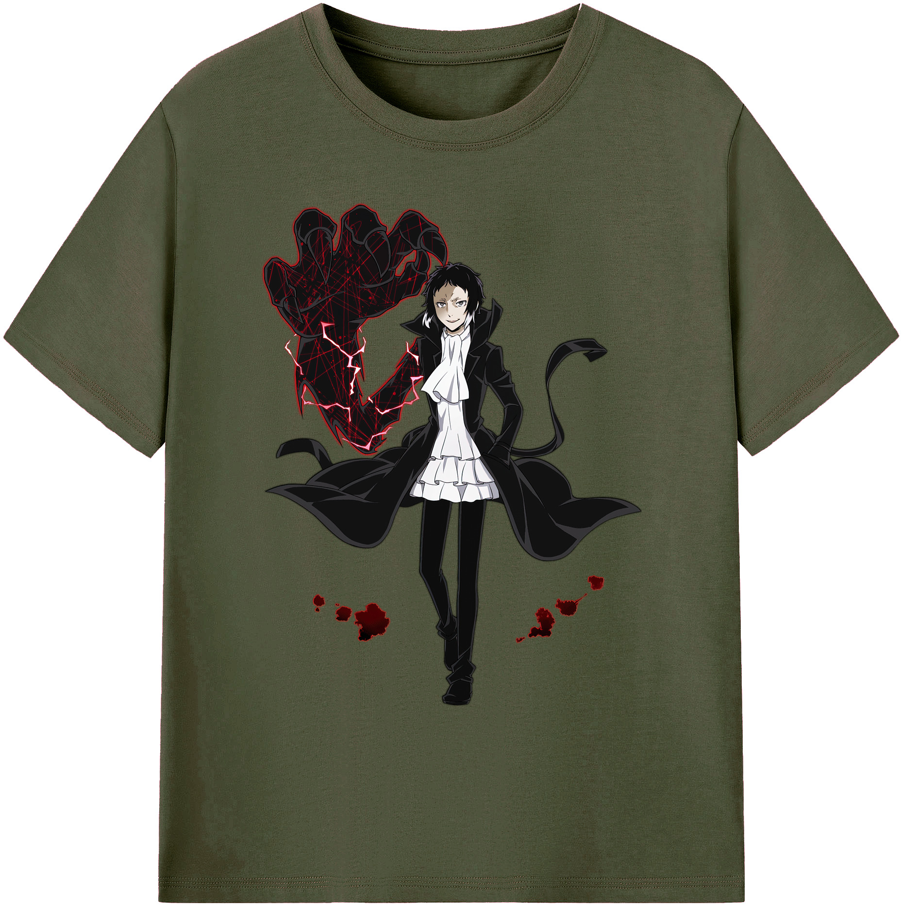（画像用） 文豪ストレイドッグス Bungo Stray Dogs 綿100％ メンズ半袖Tシャツ｜肌触りやわらか＆通気性